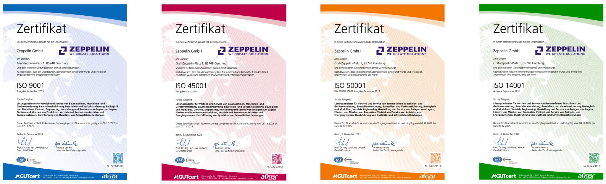Figure 10: ISO certifications Zeppelin
